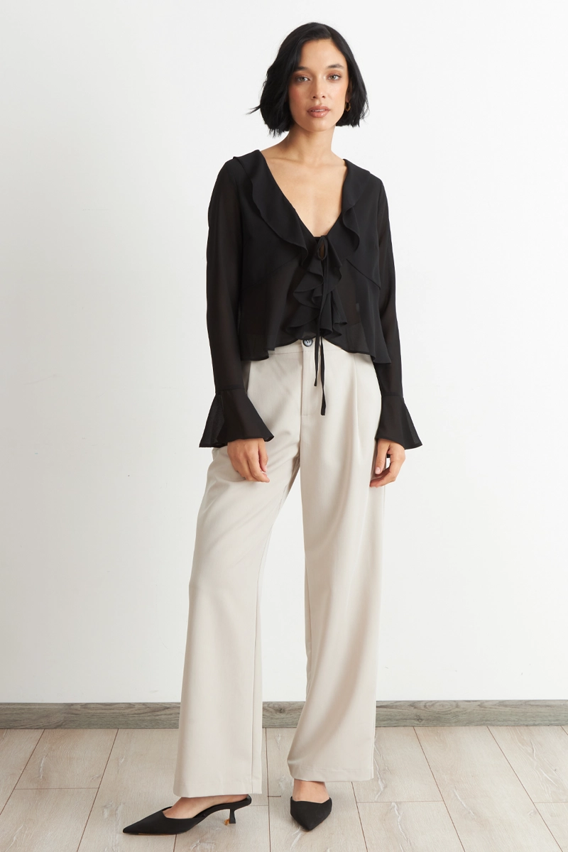 BLUSA VUELOS MANGA LARGA NEGRO NICOPOLY - 2