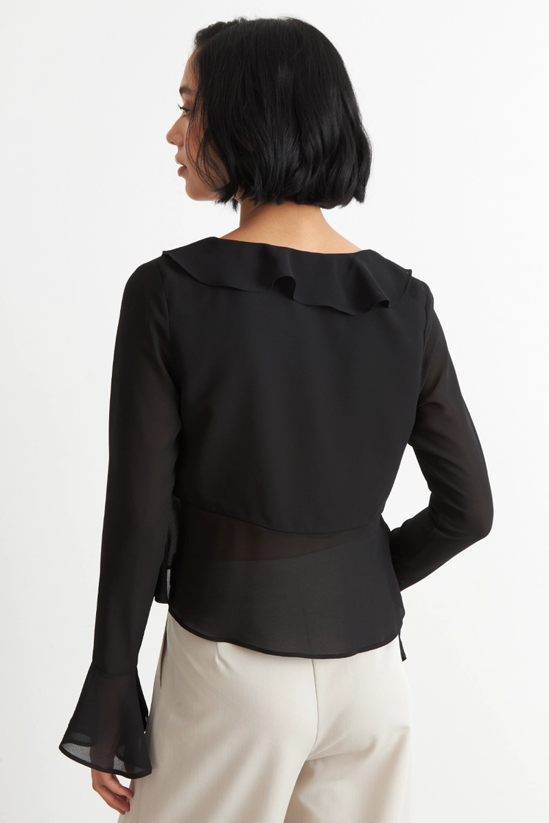 BLUSA VUELOS MANGA LARGA NEGRO NICOPOLY - 4