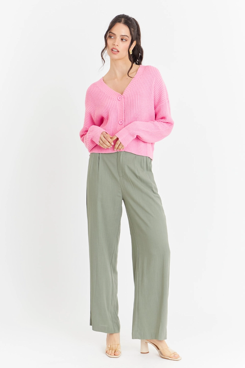 CARDIGAN BASICO ROSADO  NICOPOLY - 2