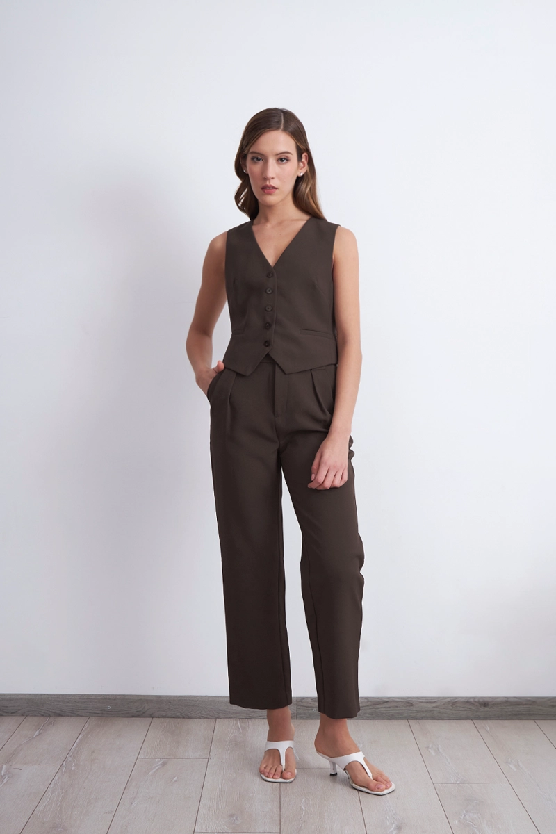 GILET BASICO AJUSTABLE MOCCA NICOPOLY - 2