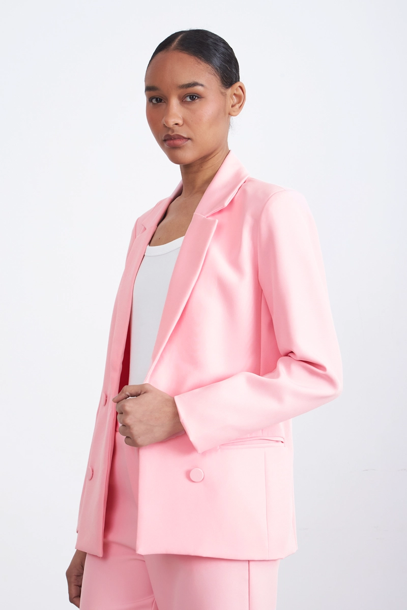 BLAZER BASICO DE TOPE ROSADO NICOPOLY - 3