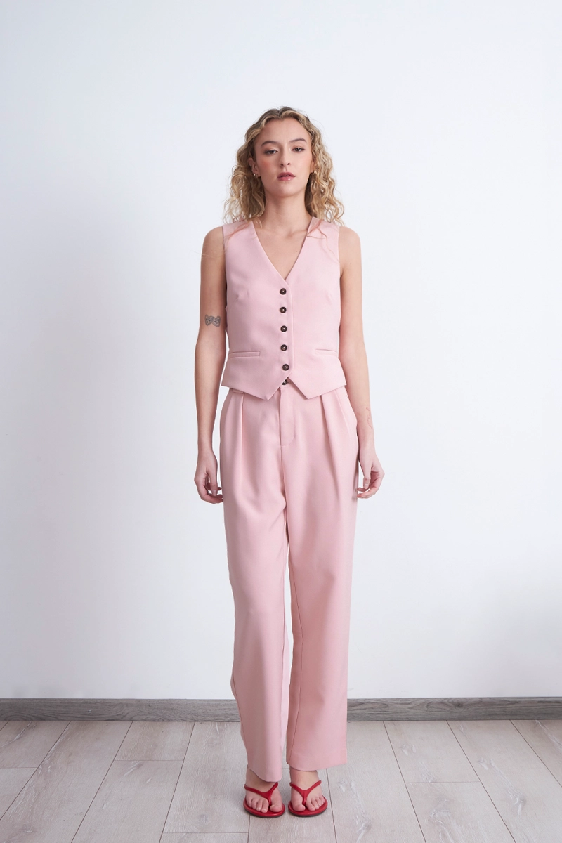 GILET BASICO AJUSTABLE ROSADO NICOPOLY - 2