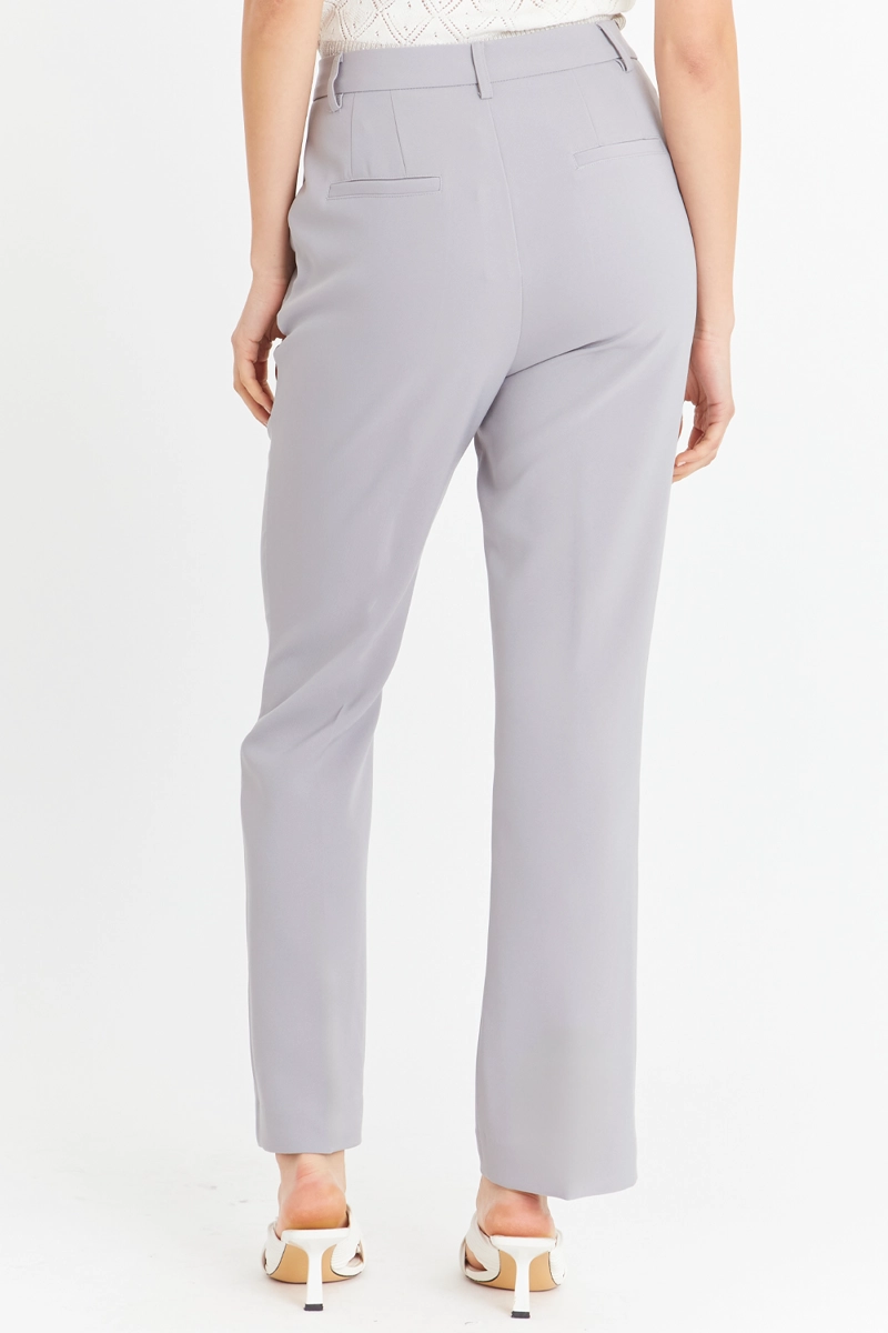 PANTALON ENTALLADO COSTURAS DELANTERAS GRIS NICOPOLY - 4