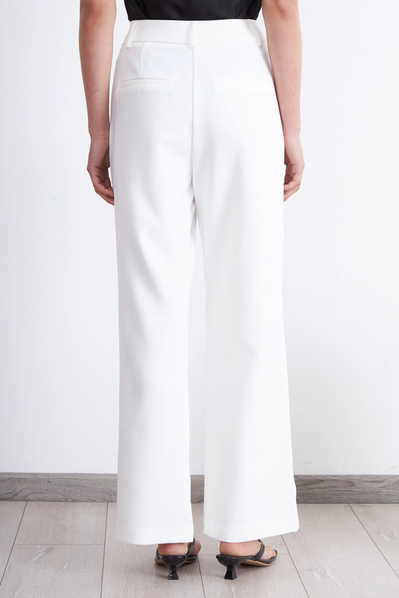 PANTALON BASICO BLANCO MUJER NICOPOLY - 4