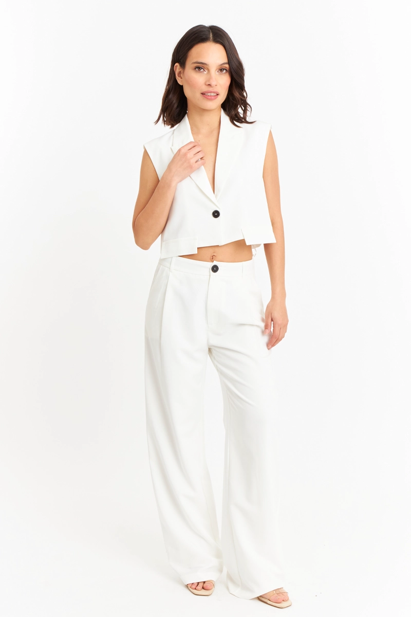 GILET CROP CON SOLAPA BLANCO NICOPOLY - 2