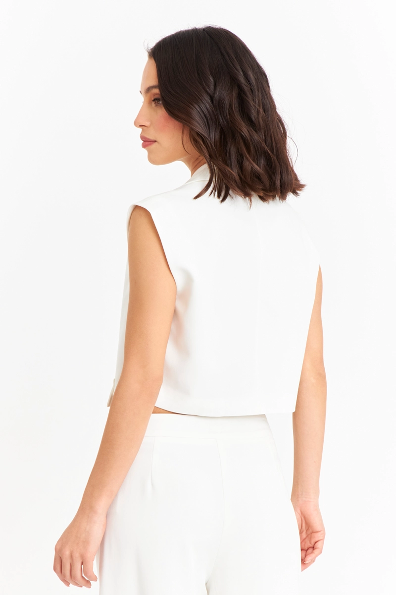 GILET CROP CON SOLAPA BLANCO NICOPOLY - 5