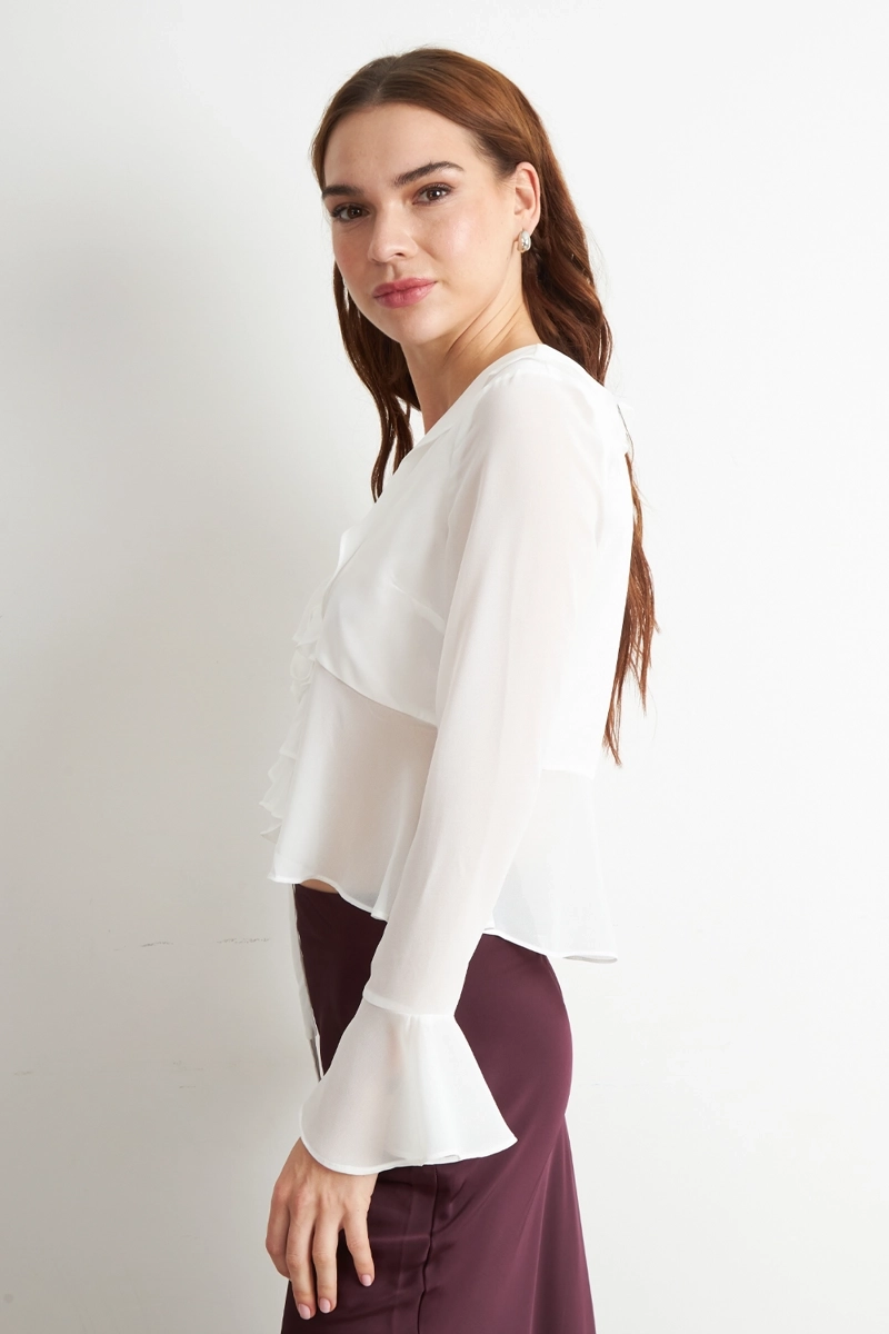 BLUSA VUELOS MANGA LARGA BLANCO NICOPOLY - 3