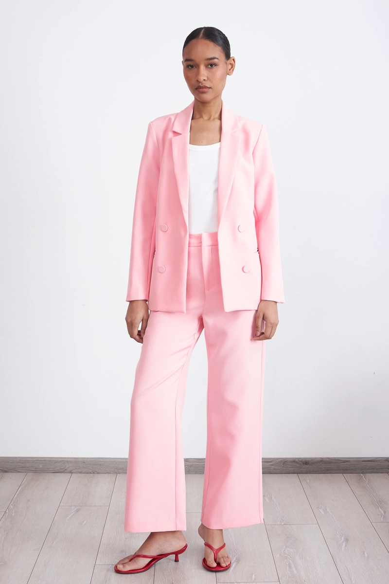 BLAZER BASICO DE TOPE ROSADO NICOPOLY - 2