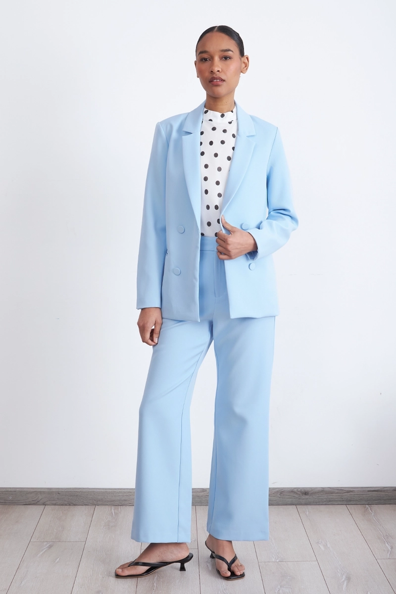 BLAZER BASICO DE TOPE AZUL NICOPOLY - 2