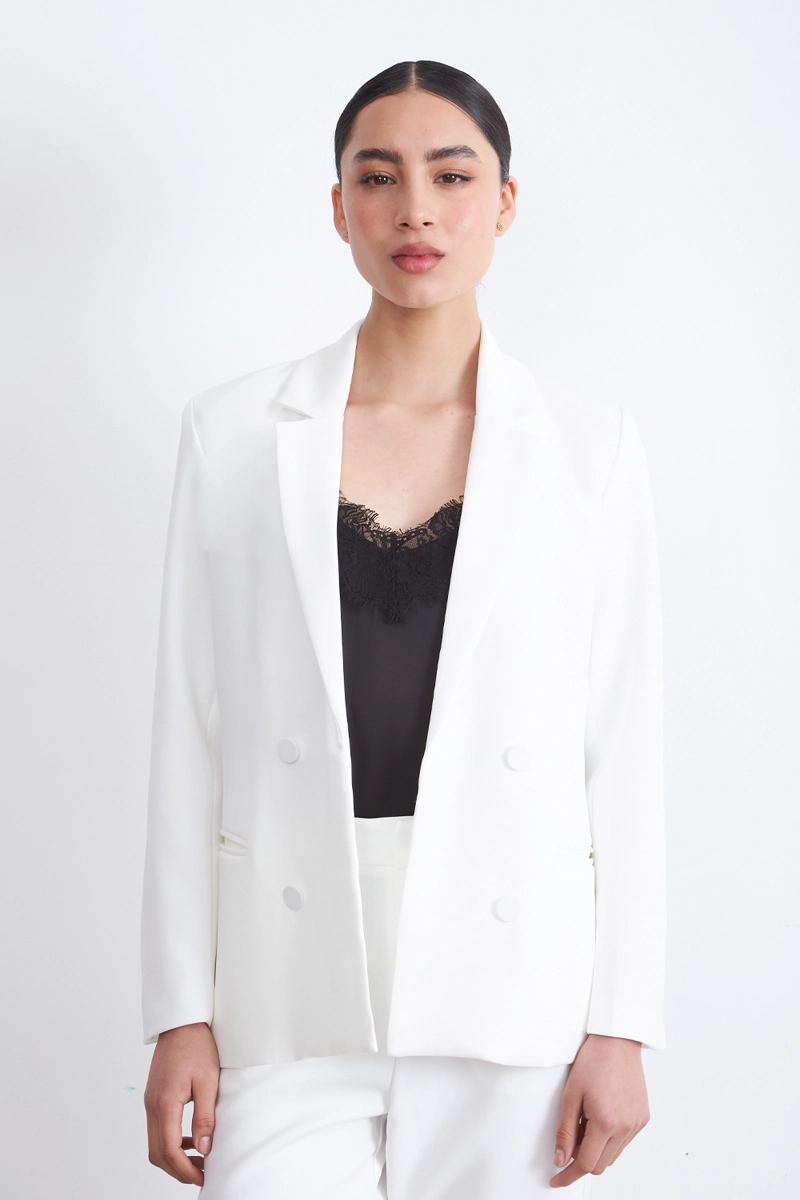 BLAZER BASICO DE TOPE BLANCO NICOPOLY - 1