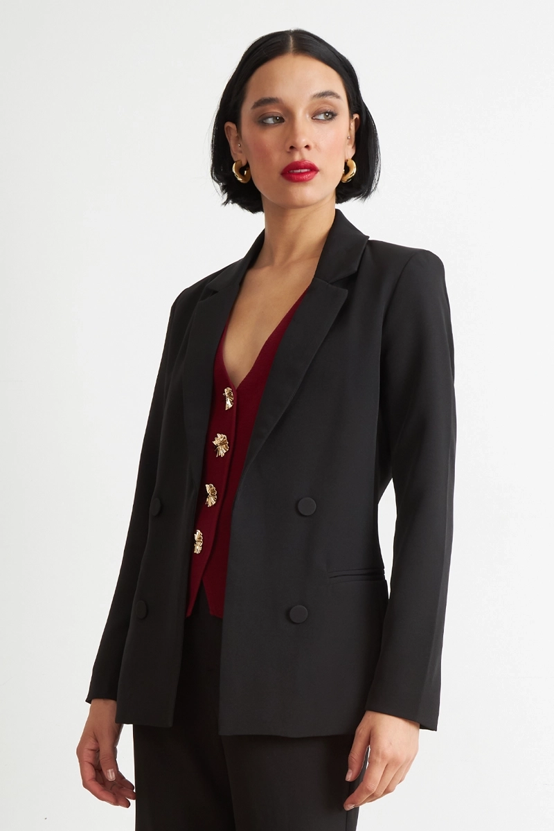 BLAZER BASICO DE TOPE NEGRO NICOPOLY - 5