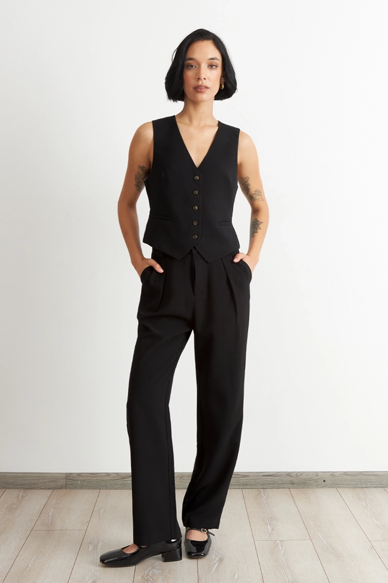 GILET BASICO AJUSTABLE NEGRO NICOPOLY - 2