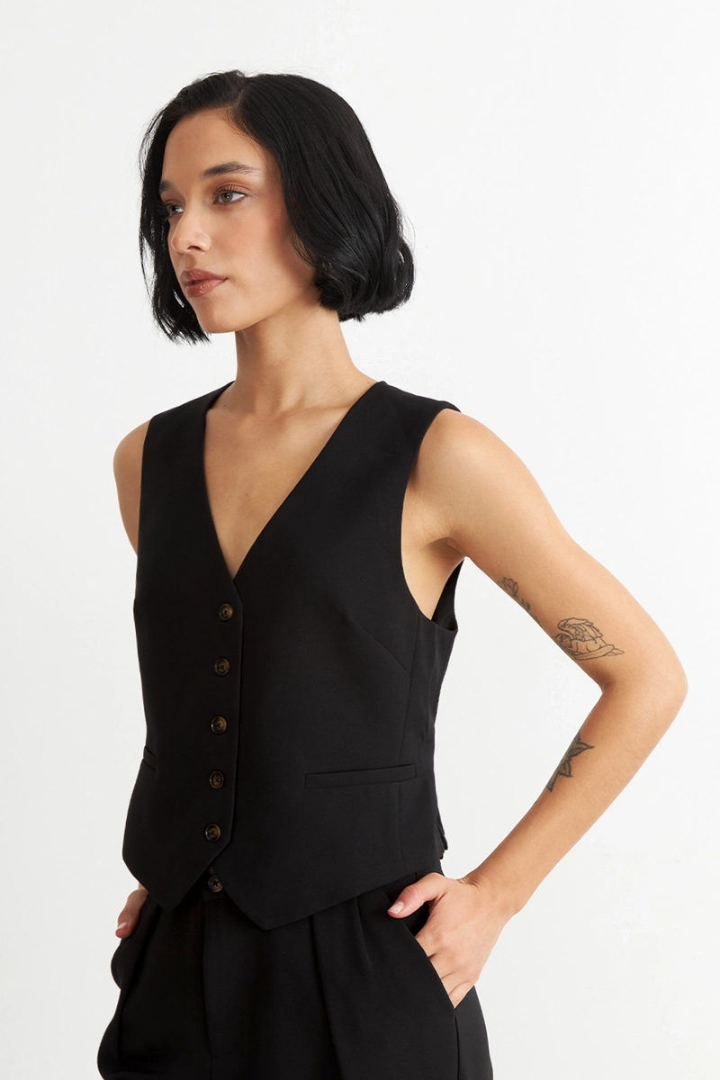 GILET BASICO AJUSTABLE NEGRO NICOPOLY - 3