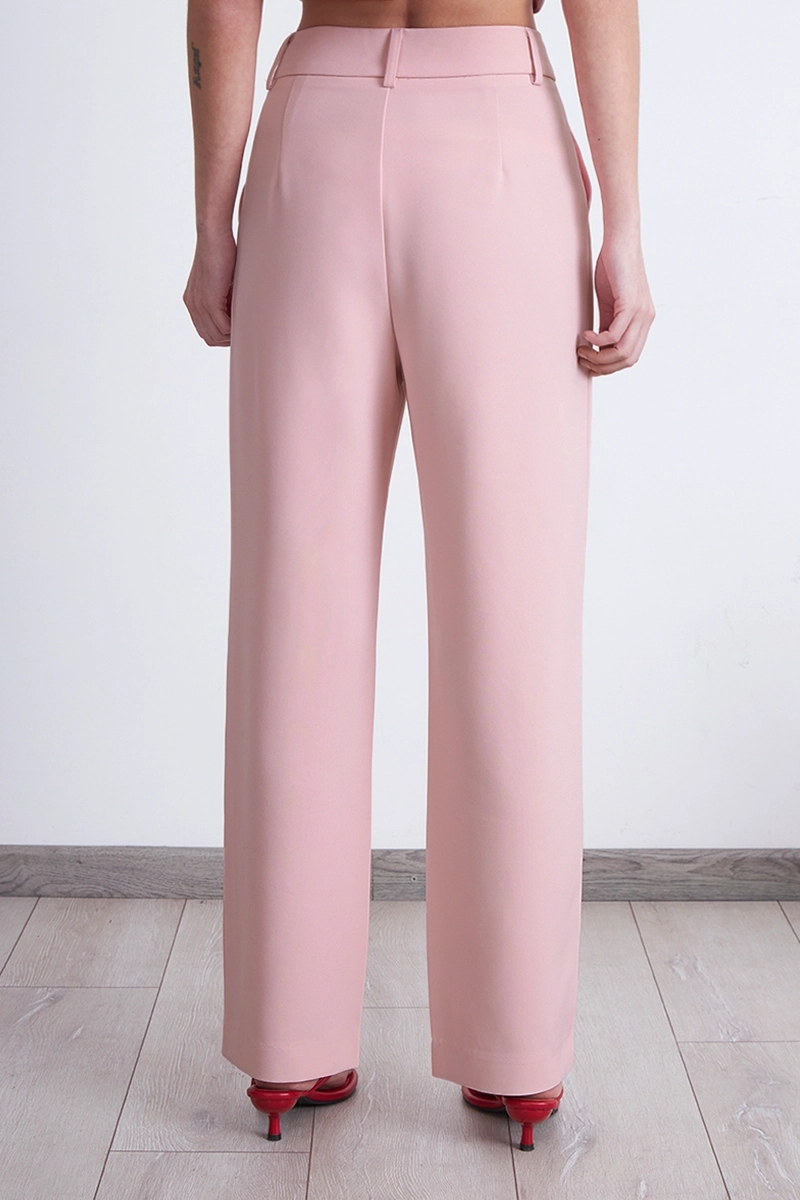 PANTALON CON PINZAS RECTO ROSADO NICOPOLY - 4
