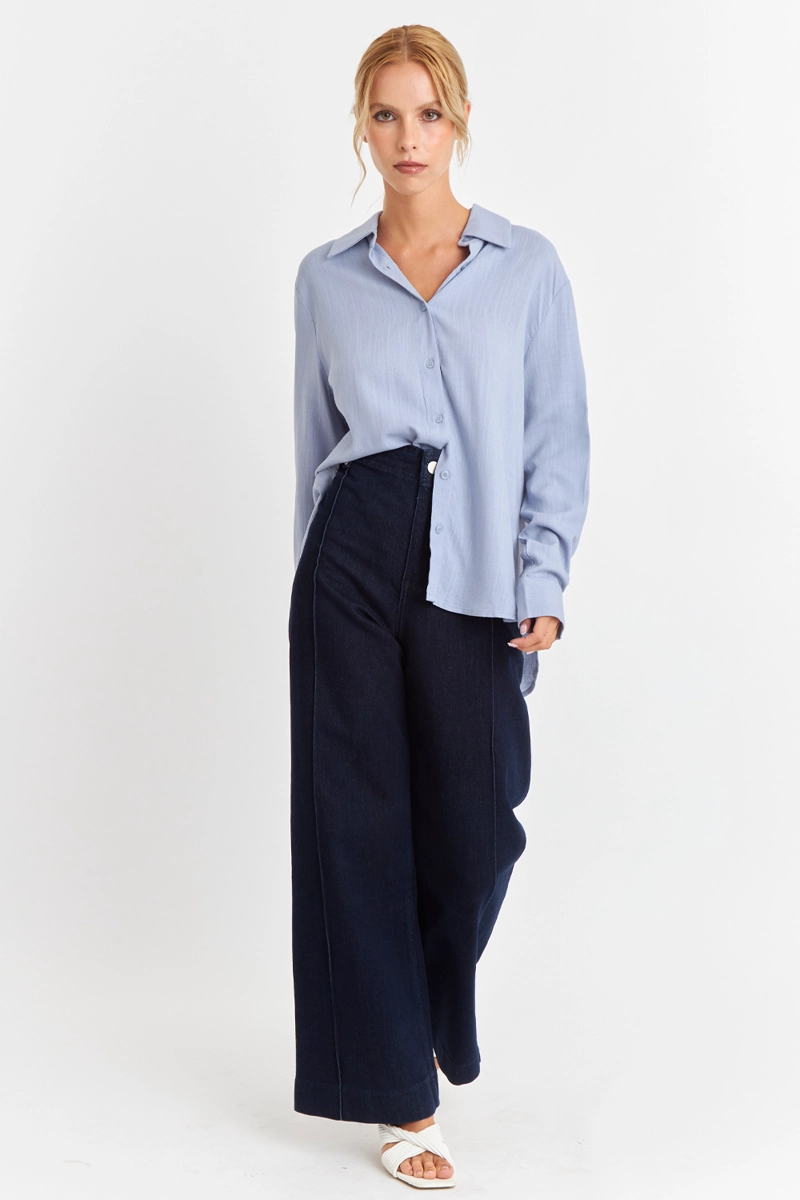 CAMISA BOTONERA ESPALDA CELESTE NICOPOLY - 2