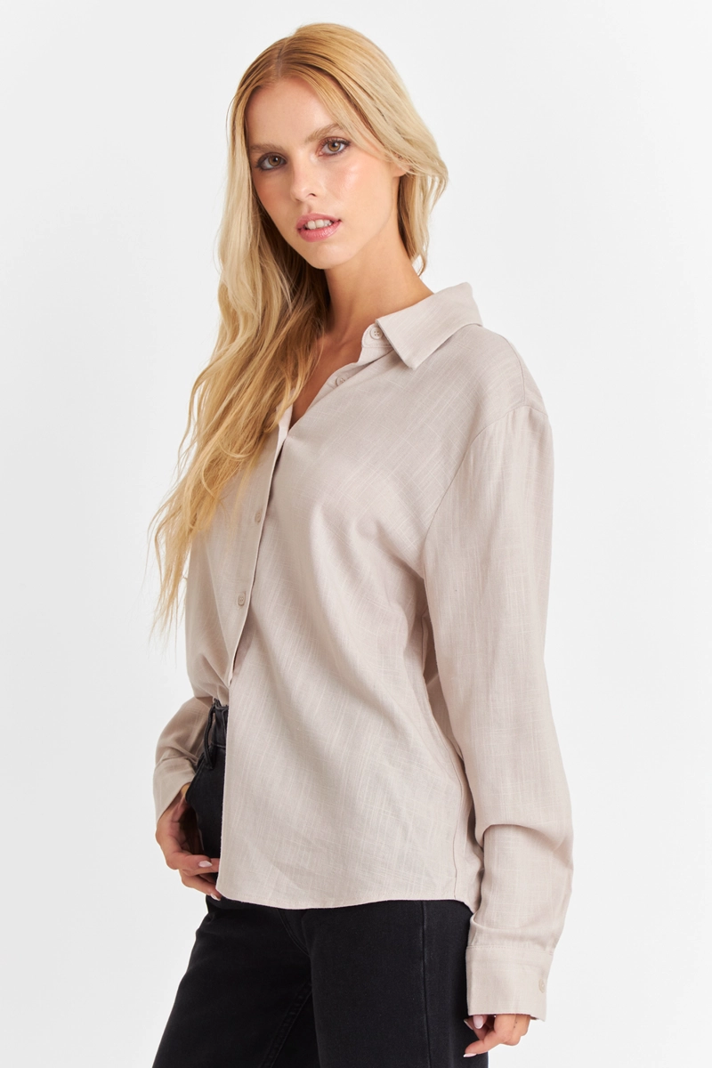 CAMISA BOTONERA ESPALDA KHAKI NICOPOLY - 3