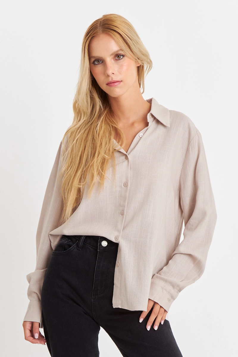 CAMISA BOTONERA ESPALDA KHAKI NICOPOLY - 5