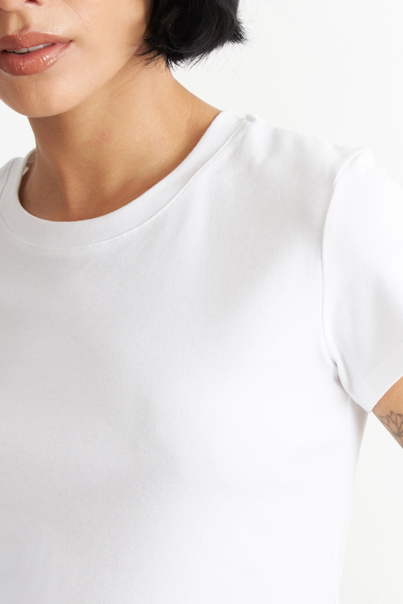 POLERA MANGA CORTA BASICA BLANCO NICOPOLY - 6