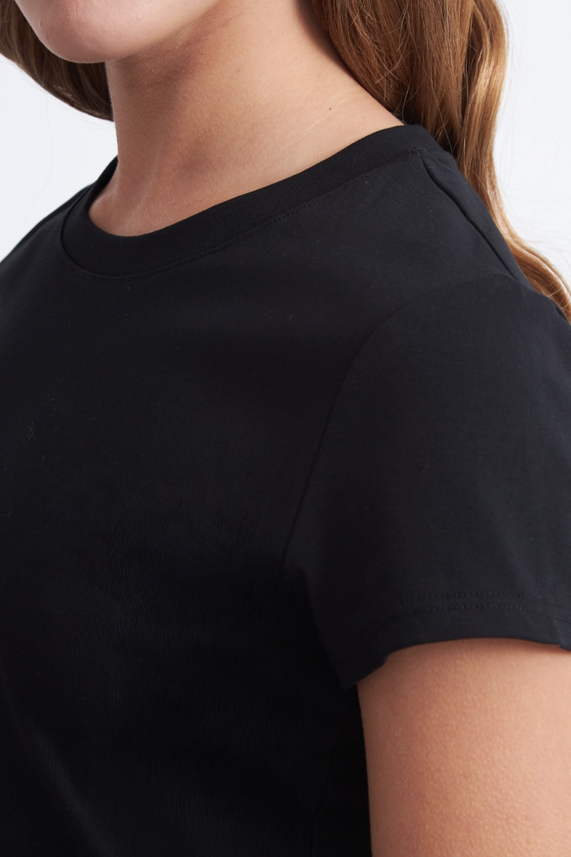 POLERA MANGA CORTA BASICA NEGRO NICOPOLY - 6