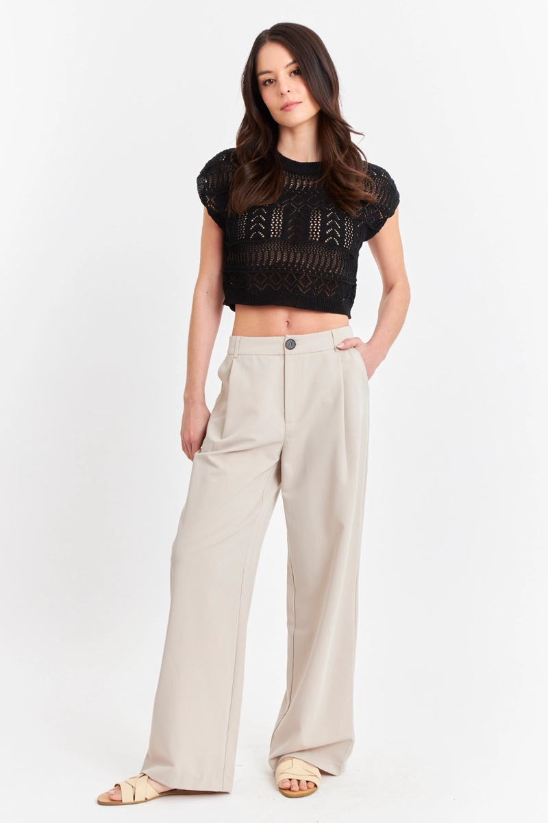 POLERA TEJIDA FANTASIA NEGRO NICOPOLY - 2