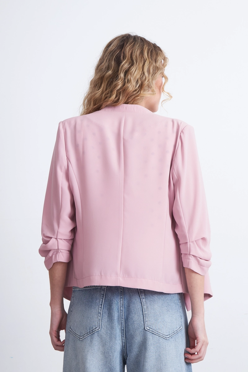 BLAZER CUELLO SIN SOLAPA ROSADO MUJER NICOPOLY - 4