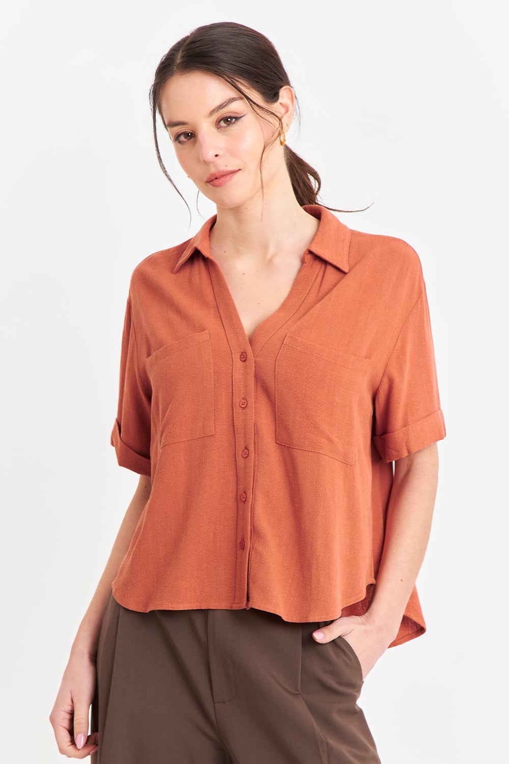 CAMISA BASICA TIPO LINO OXIDO NICOPOLY - 5