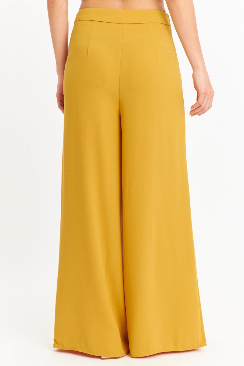 PANTALON PALAZZO TAJOS MOSTAZA NICOPOLY - 4