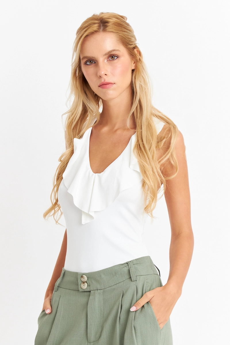 BODY ESCOTE VOLANTES BLANCO NICOPOLY - 5