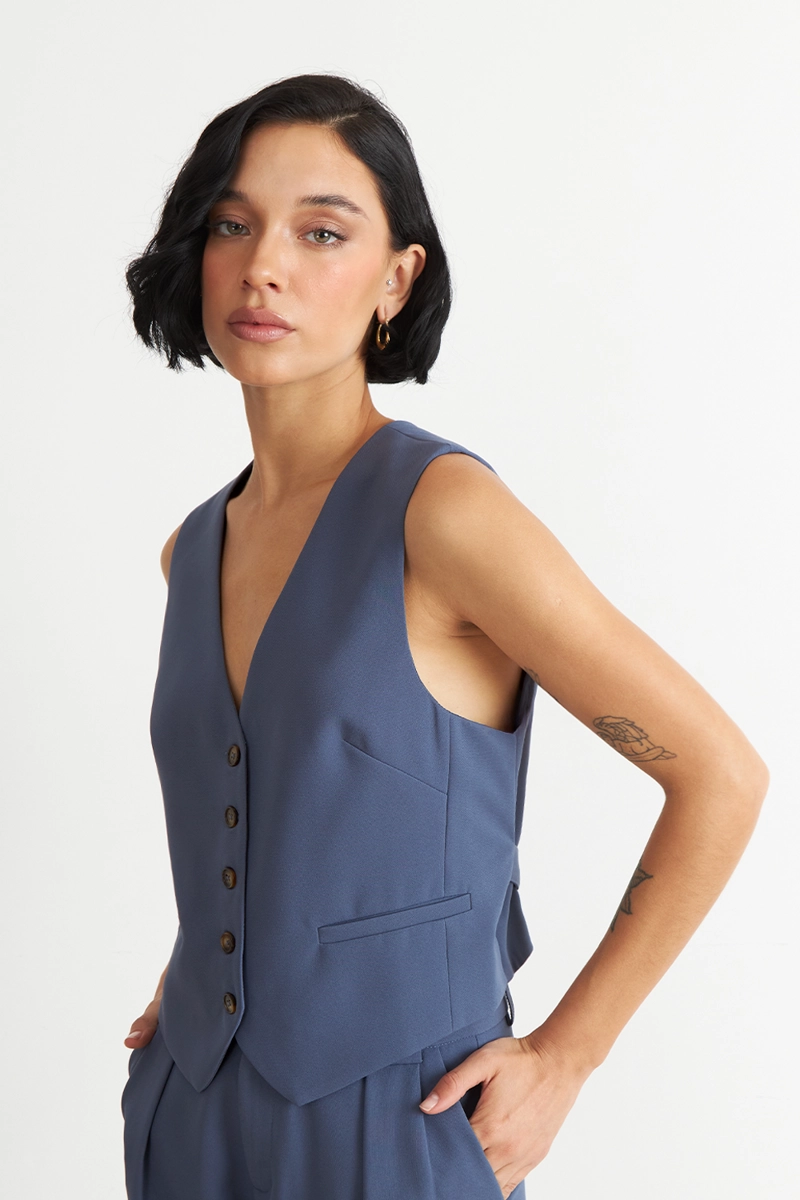 GILET BASICO AJUSTABLE AZUL NICOPOLY - 3