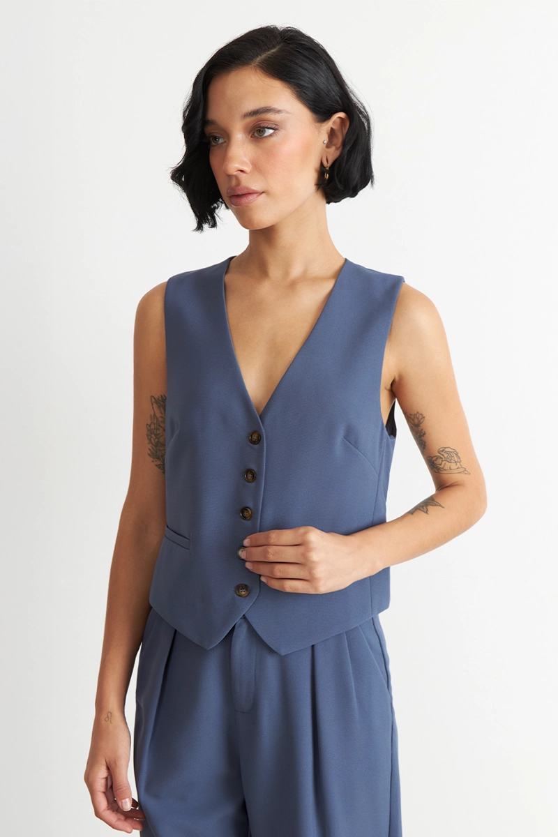 GILET BASICO AJUSTABLE AZUL NICOPOLY - 5