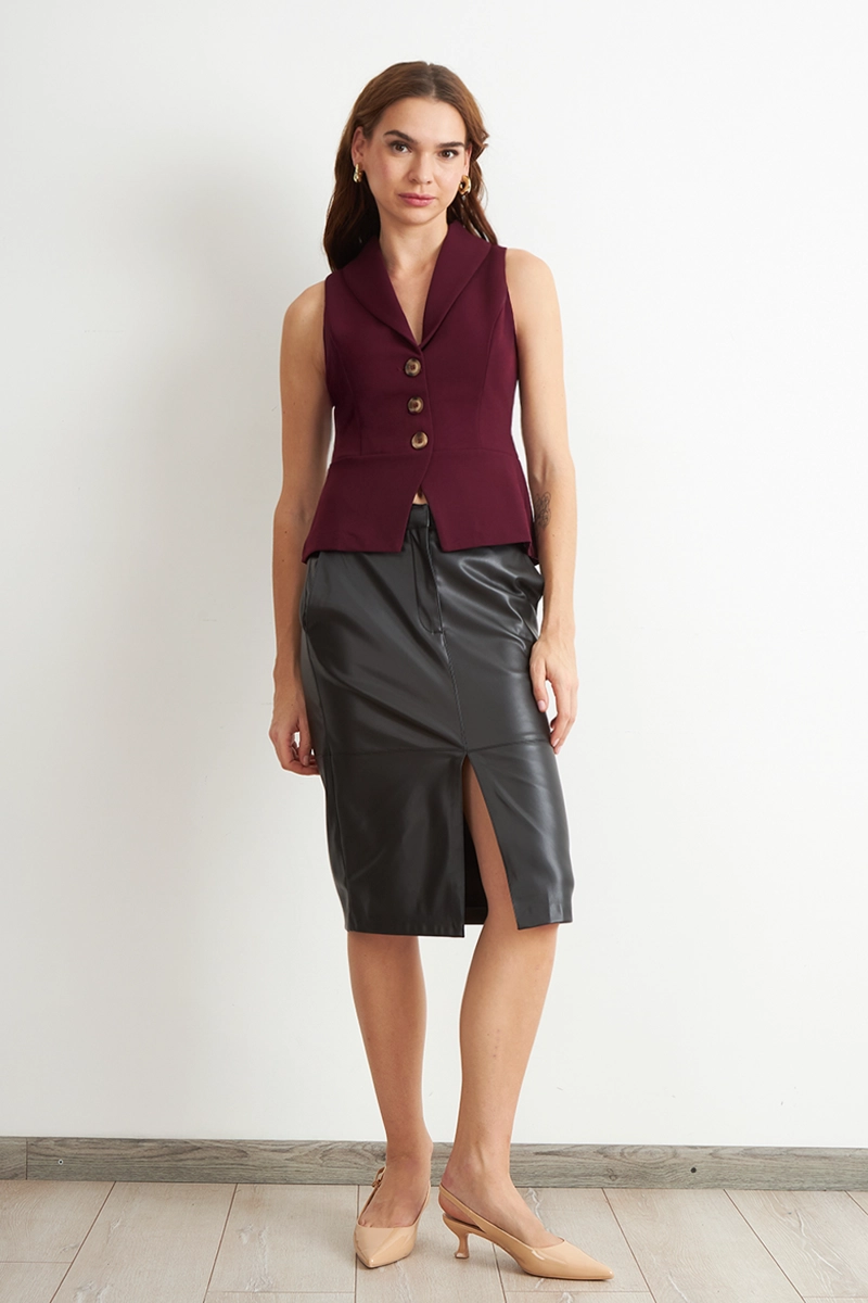 GILET SASTRE ENTALLADO BURDEO NICOPOLY - 2