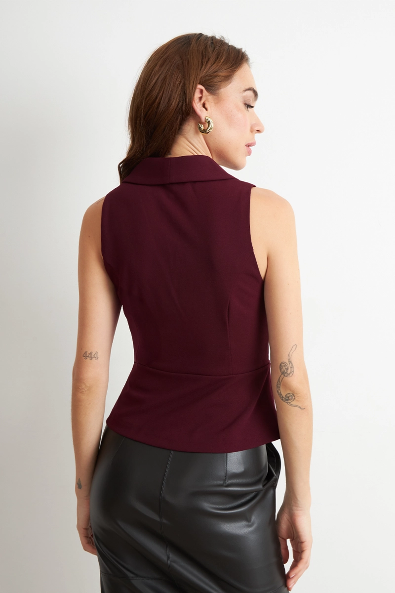 GILET SASTRE ENTALLADO BURDEO NICOPOLY - 4