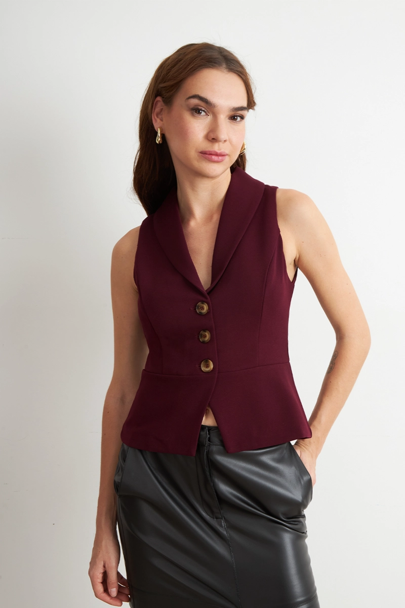 GILET SASTRE ENTALLADO BURDEO NICOPOLY - 5