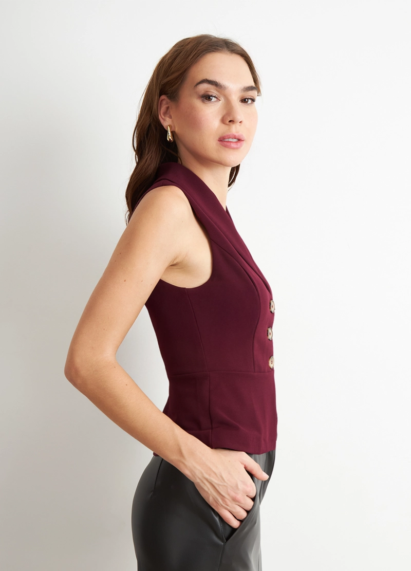 GILET SASTRE ENTALLADO BURDEO NICOPOLY - 9