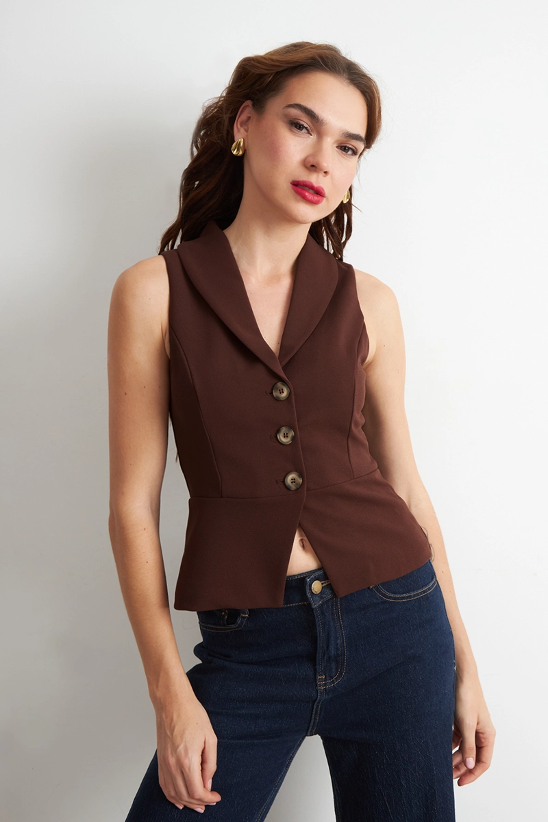 GILET SASTRE ENTALLADO CAFE NICOPOLY - 5