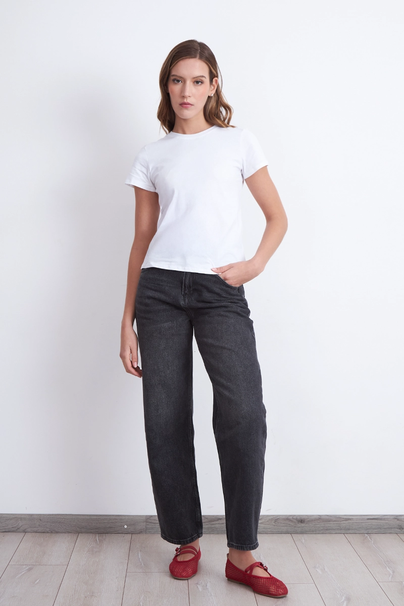 POLERA BASICA CUELLO REDONDO BLANCO MUJER NICOPOLY - 2