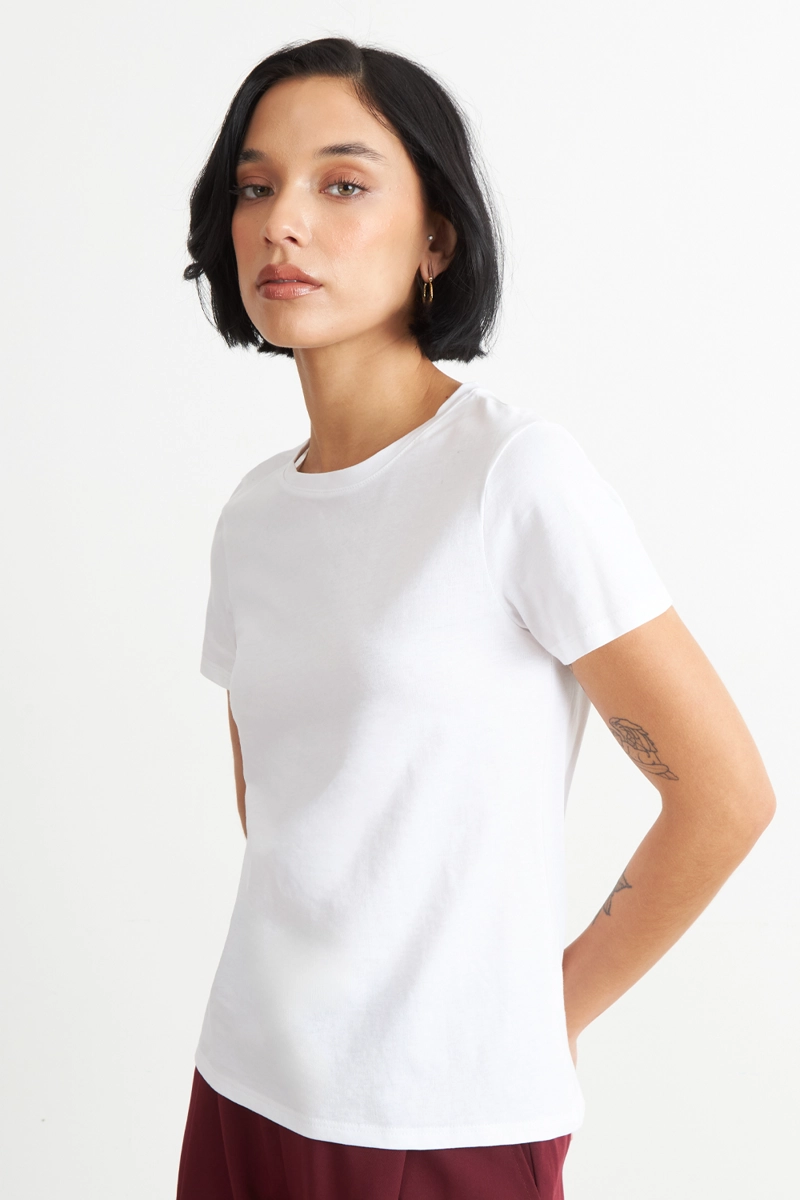 POLERA BASICA CUELLO REDONDO BLANCO NICOPOLY - 3
