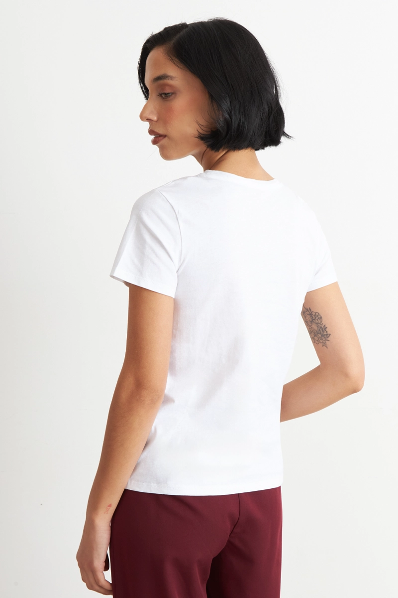 POLERA BASICA CUELLO REDONDO BLANCO NICOPOLY - 4