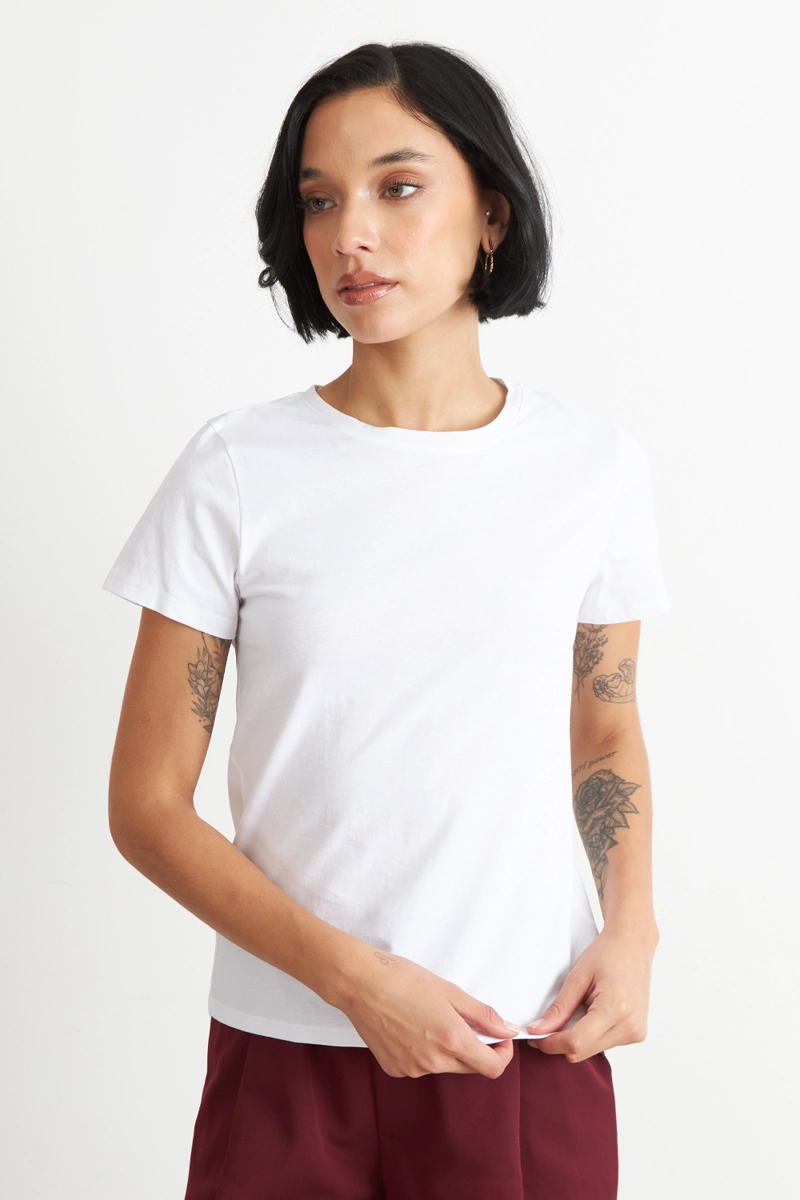 POLERA BASICA CUELLO REDONDO BLANCO NICOPOLY - 5