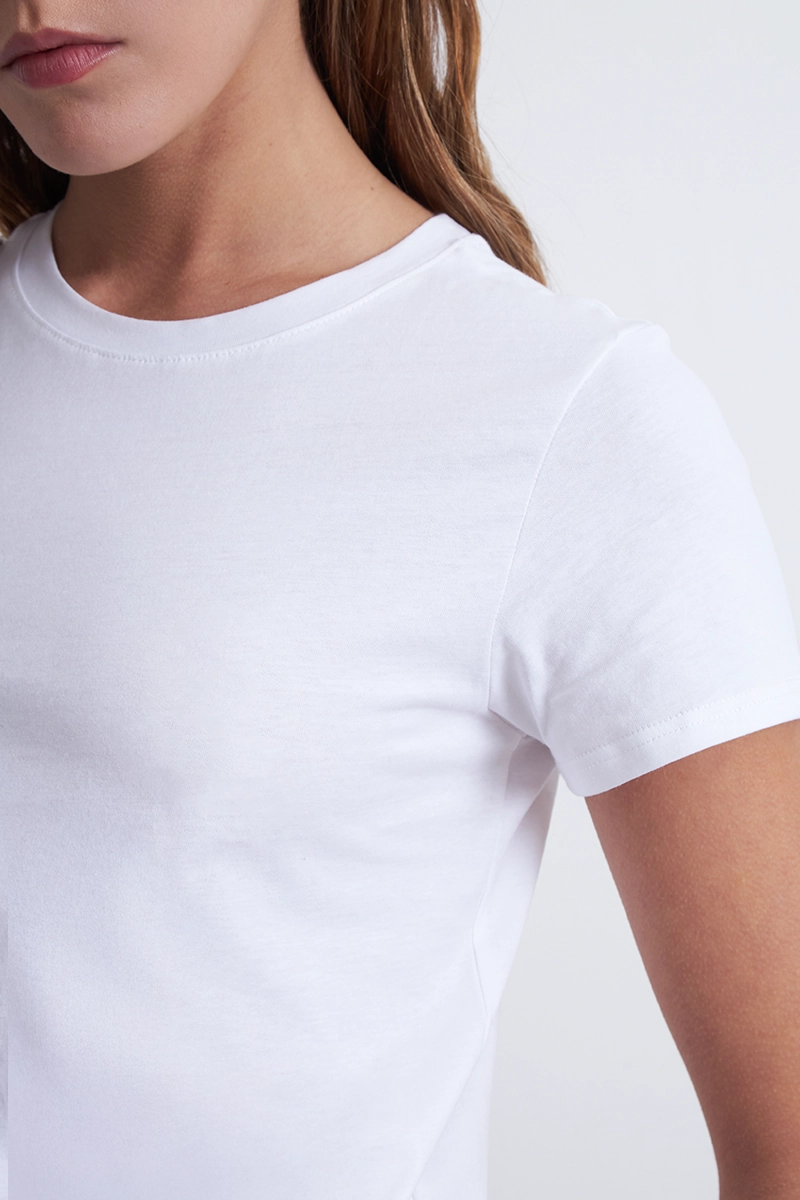 POLERA BASICA CUELLO REDONDO BLANCO MUJER NICOPOLY - 5