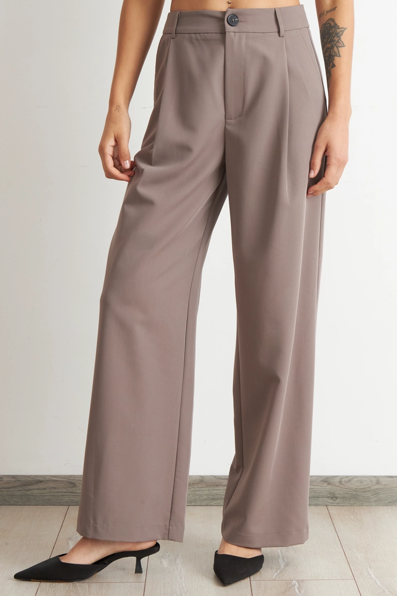PANTALON VESTIR RECTO MOCCA NICOPOLY - 5