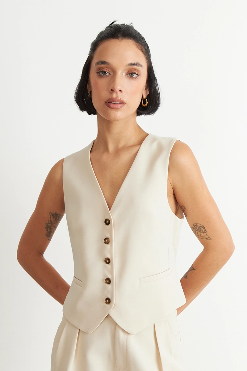 GILET BASICO AJUSTABLE BLANCO NICOPOLY - 1