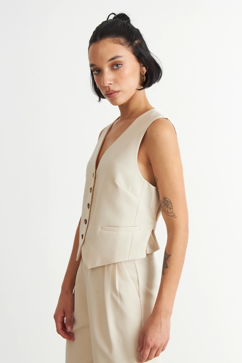 GILET BASICO AJUSTABLE BLANCO NICOPOLY - 3