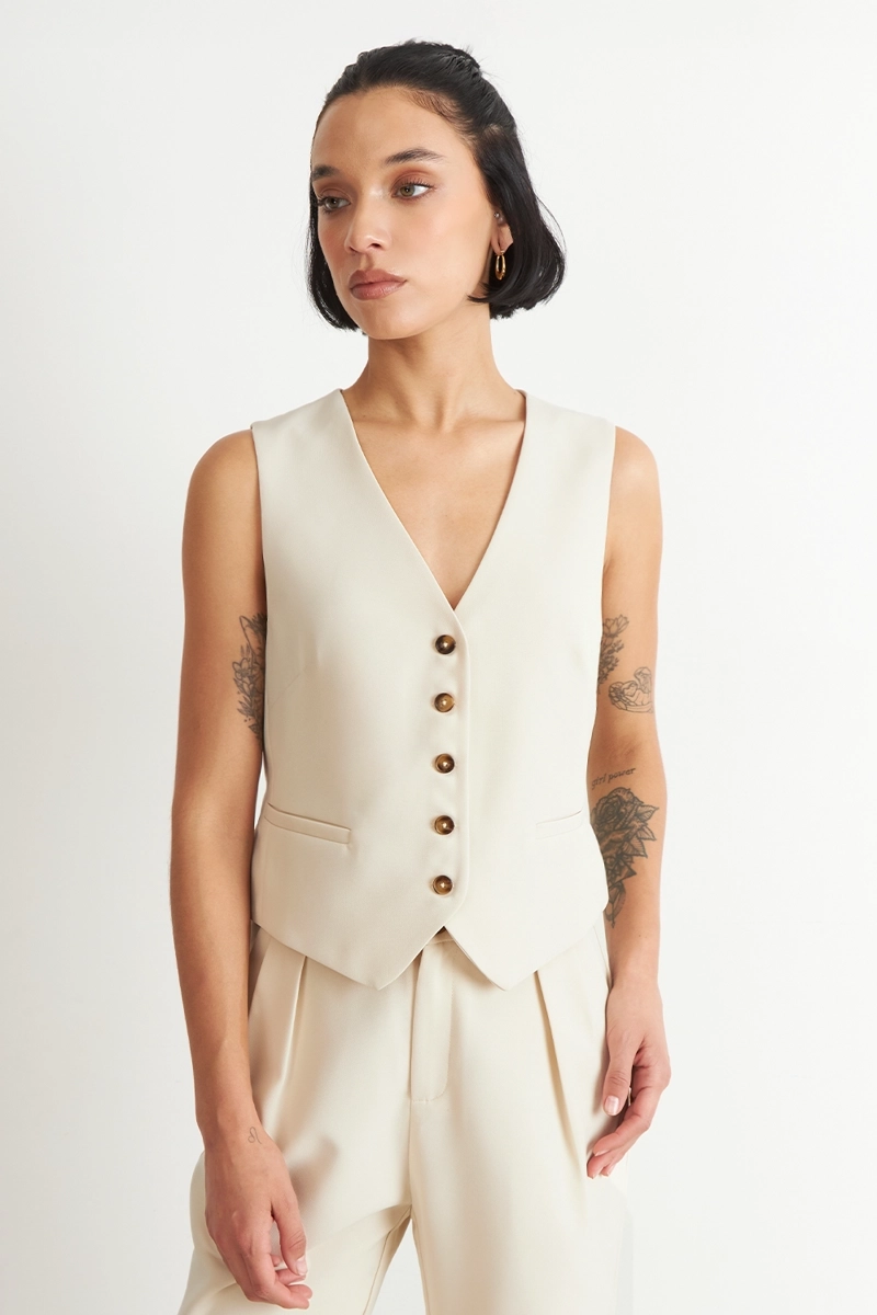 GILET BASICO AJUSTABLE BLANCO NICOPOLY - 5
