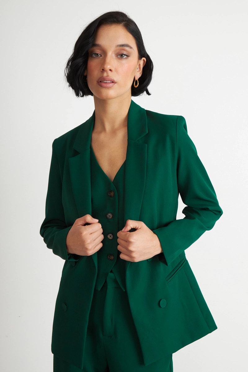 BLAZER BASICO DE TOPE VERDE NICOPOLY - 5