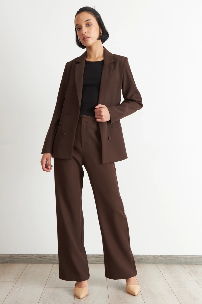 PANTALON BASICO CAFE  NICOPOLY - 2