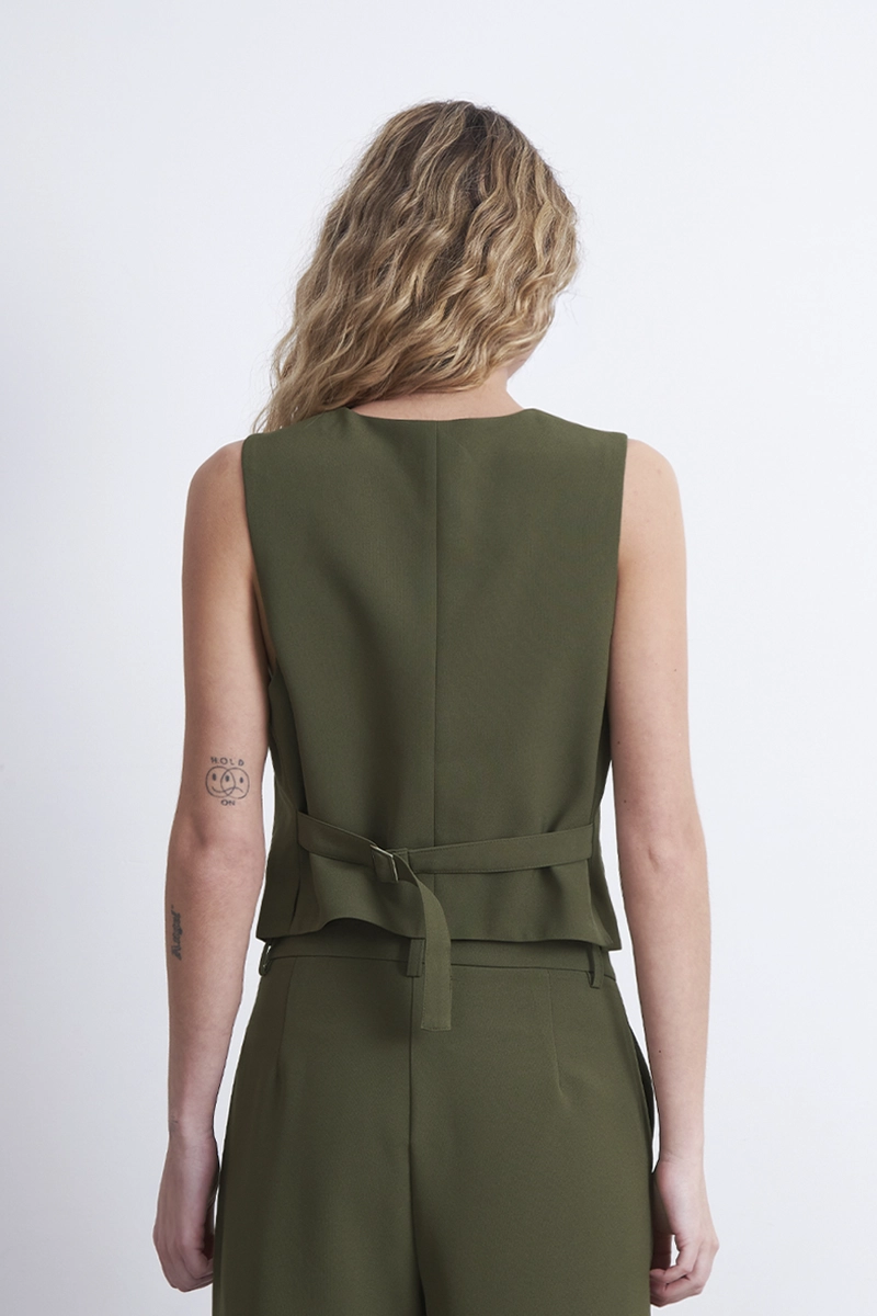 GILET BASICO AJUSTABLE OLIVA NICOPOLY - 4