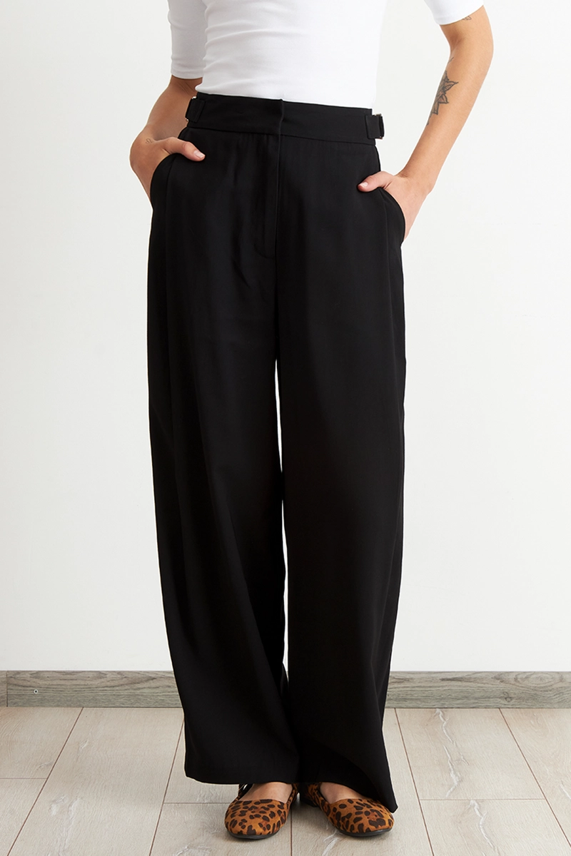 PANTALON ESTILO JAPONE S PIERNA ANCHA NEGRO NICOPOLY - 5