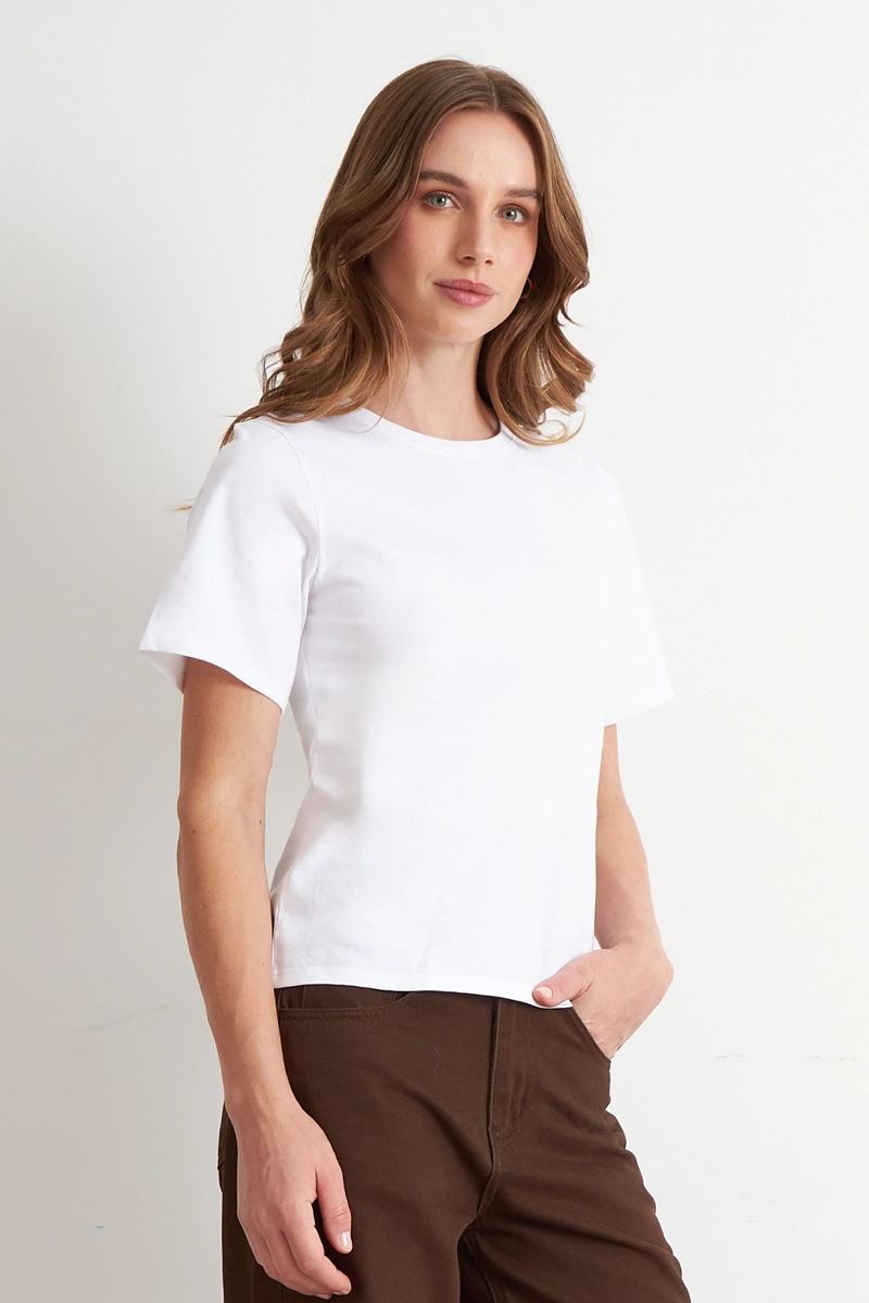 POLERA RECTA MANGA CORTA BLANCO NICOPOLY - 3