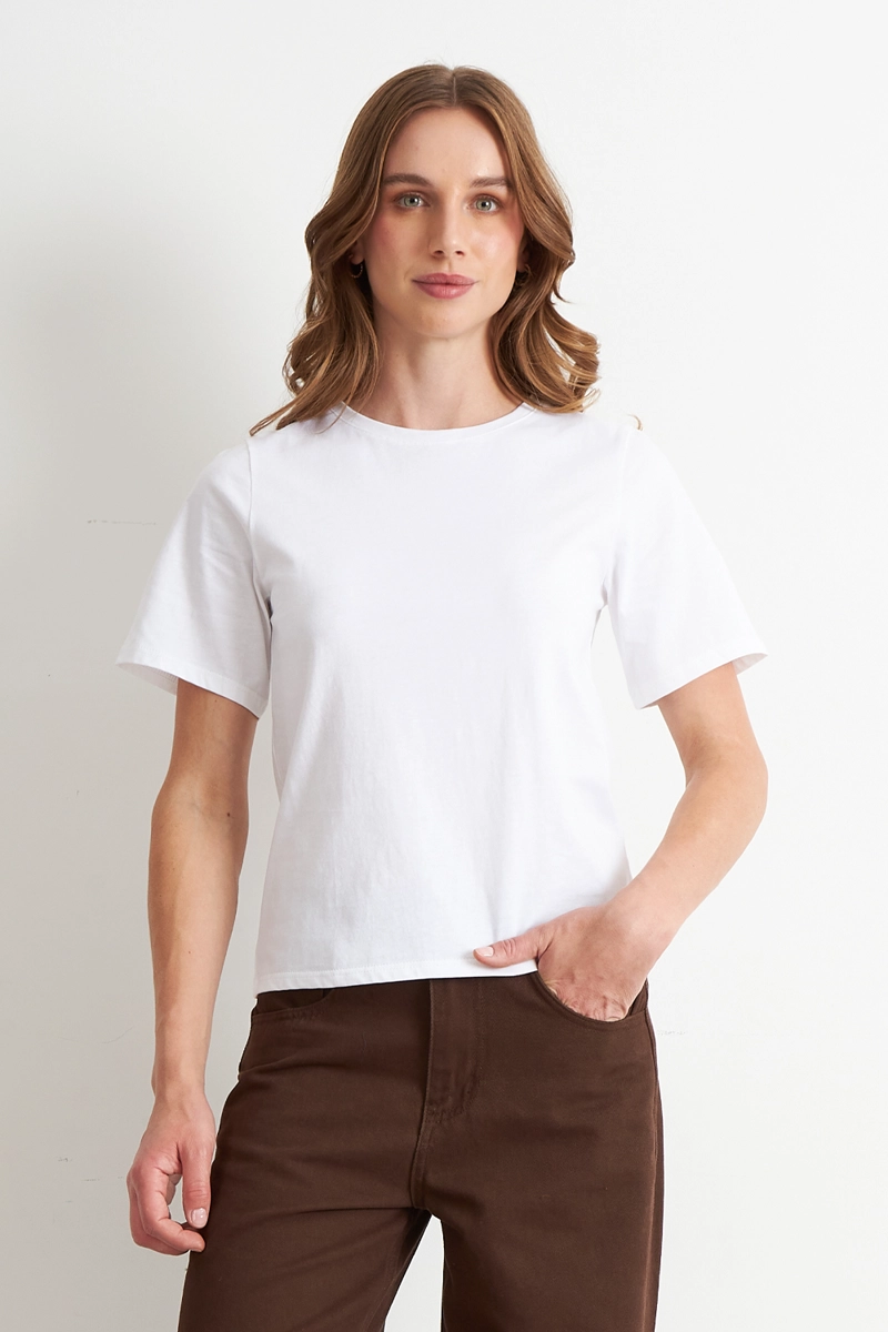 POLERA RECTA MANGA CORTA BLANCO NICOPOLY - 5